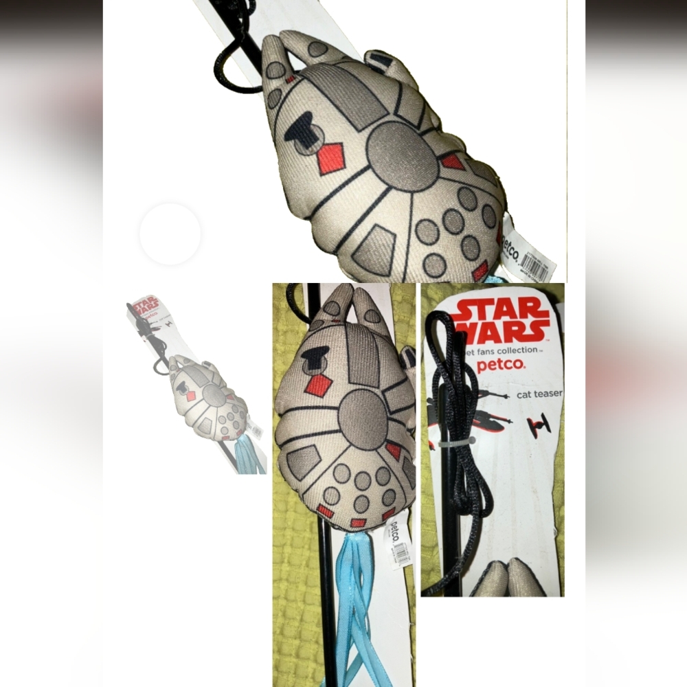 ISO Petco Star Wars Millennium Falcon Cat Teaser Wand Toy